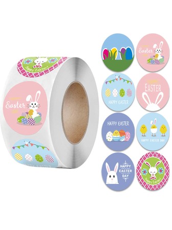 500入組復活節圖案禮物貼紙