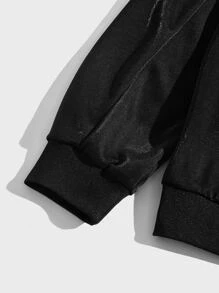 Manfinity RelaxMax Hombres Cazadora tipo bomber con cremallera - Negro - Ver 3