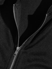 Manfinity RelaxMax Hombres Cazadora tipo bomber con cremallera - Negro - Ver 4