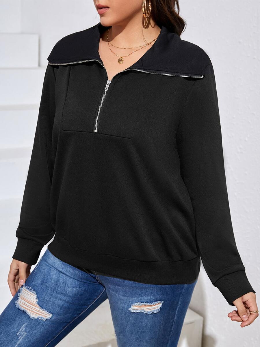 SHEIN Unity Sudadera con cremallera media