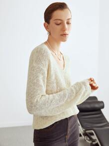 MOTF PREMIUM RELAXED KNIT JUMPER - Beige - View 5