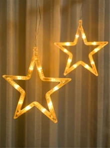 1pc Star Suction Cup Lamp, Decorative Lighting, Fairy Tale Lamp Suitable For Room Decor, Bedroom Decor, Glass Display Cabinet Decor, Birthday Party, Wedding, Party Decoration, Small Gift, Lights - Yellow - View 3