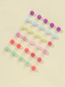 36 piezas al azar con letra DIY cuenta