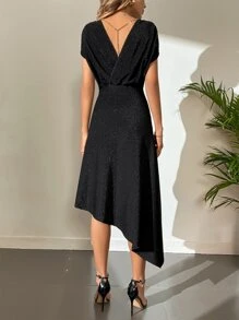 SHEIN Tall 鏈條細節蝙蝠袖洋裝