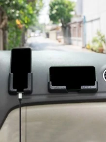4 pièces Support de navigation automobile ajustable et adhésif, 2 jeux, support de téléphone de voiture, support de navigation automobile adhésif puissant, convient pour la voiture/le gymnase/le miroir/les surfaces lisses, compatible avec tous les smartphones, support de téléphone de voiture à ventouse, accessoires automobiles - Noir - Voir 1