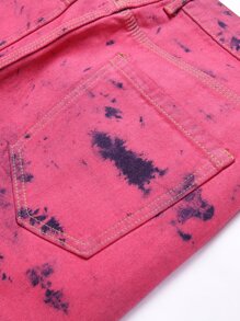 Quần Jeans Rách Tie Dye Nam - Màu Hồng Tươi - Xem 8