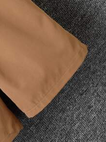 SHEIN Tween chłopiec Japońska litera & Nadruk palm Koszulka i spodenki