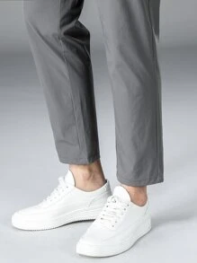 Quần Nam Dây kéo Túi màu trơn Giải trí - Xám - Xem 5