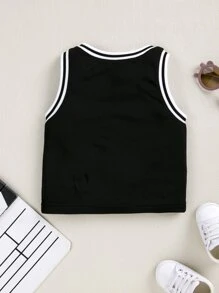 Bộ đồ thể thao thường ngày cho bé trai, áo và quần short. - màu đen - Xem 5