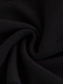 Pantalones acampanados unicolor - Negro - Ver 4