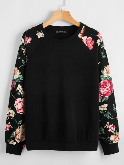 بلوفر باكمام راجلان مقاس كبير باكمام مزهر