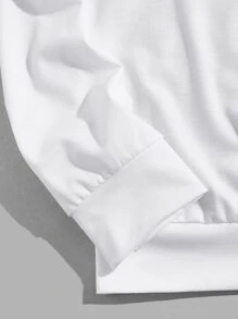 Manfinity Men Figure Graphic Drawstring Hoodie - White - View 4