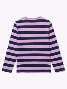 Chicos Camiseta con estampado de rayas - Multicolor - Ver 2