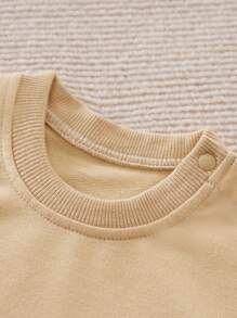 Yierying Đứa bé trai In hoa con hổ Tee 2 trong1 - Màu Khaki - Xem 3