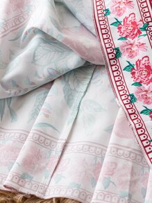 Breezaya 大碼印花繫腰帶洋裝 - 彩色 - 查看 5