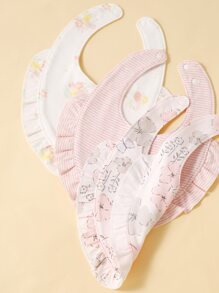 momscare 3pcs Baby Flower Pattern Bib - Multicolor - View 5