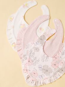 momscare 3pcs Baby Flower Pattern Bib - Multicolor - View 6