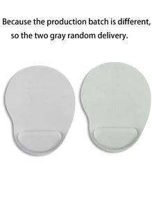 Alfombrilla de ratón unicolor con reposamuñecas, alfombrilla de ratón de escritorio - Gris Claro - Ver 6