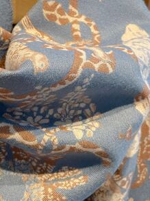 Bird & Floral Print Scarf - Multicolor - View 3