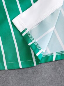 Manfinity 男士條紋和字母圖案襯衫