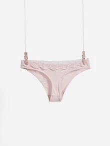 3 piezas Set bragas con encaje en contraste - Multicolor - Ver 6