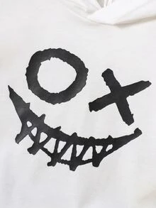 Baby Boy Cartoon Graphic Hooded Tee & Shorts - Black and White - View 4