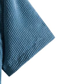 Manfinity Homme Hombres 1 pieza Camisa con botón - Neblina azul - Ver 4