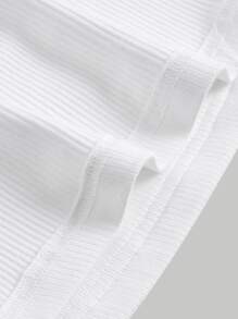 SHEIN MOD Top bandeau con cordón delantero - Blanco - Ver 6