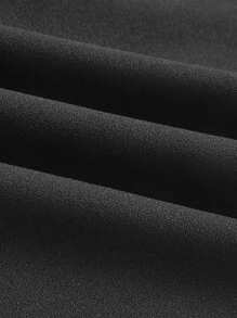 SHEIN MOD Đầm Dây kéo màu trơn Thanh lịch - màu đen - Xem 7