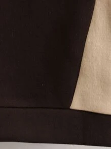 Manfinity Men Two Tone Thermal Lined Sweatshirt - Chocolate Brown - View 4