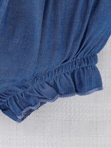 Baby Heart Print Ruffle Trim Cami Top & Bow Front Shorts - Multicolor - View 6