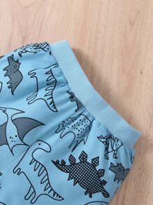 Đứa bé trai In Khủng long Áo thun & quần đùi - Màu xanh lam - Xem 6