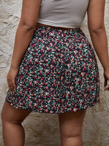 SHEIN Frenchy Plus Ditsy Floral Skirt - Multicolor - View 2