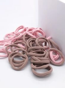 50pcs Solid Hair Tie - Multicolor - View 1