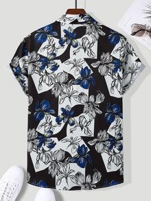 Manfinity Men Floral Print Shirt Without Tee - Multicolor - View 2