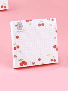 80 tờ/bộ giấy ghi chú dán hình hoa quả. Giấy ghi chú dán trở lại trường. Đồ dùng học tập Giấy notepad ghi nhớ dâu tây/anh đào/cam/việc cần làm hàng ngày, thích hợp cho văn phòng/học sinh/giáo viên/trường học, sổ tay nhỏ tiện dụng có giấy dán - Nhiều màu - Xem 6