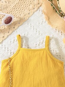 Baby Cami Top & Bow Front Shorts - Yellow - View 4