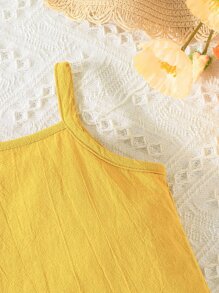 Baby Cami Top & Bow Front Shorts - Yellow - View 5