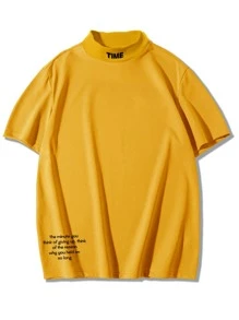 Manfinity Hypemode Tops Nam Slogan Giải trí - Màu vàng - Xem 3