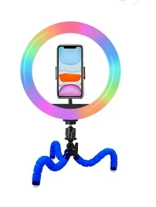 10 Inch Selfie Ring Light With Tripod Stand - Blue - View 2