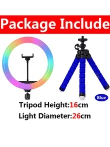 10 Inch Selfie Ring Light With Tripod Stand - Blue - View 3