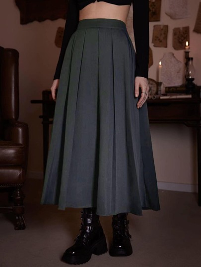 Academia Gonna plissettata tinta unita, da scuola