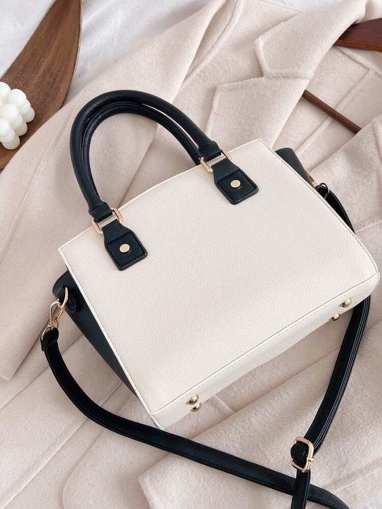 Waterproof,Lightweight,Business Casual Pom-pom Charm Double Handle Tote Bag For Teen Girls Women College Students,Rookies & White-collar Workers Perfect for Office,College,Work ,Business,Commute