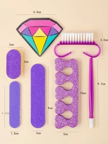 鑽石圖案美甲套裝 - 彩色 - 查看 7