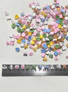 20 miếng trang trí móng tay họa tiết hoạt hình 3D màu hỗn hợp - Nhiều màu - Xem 5