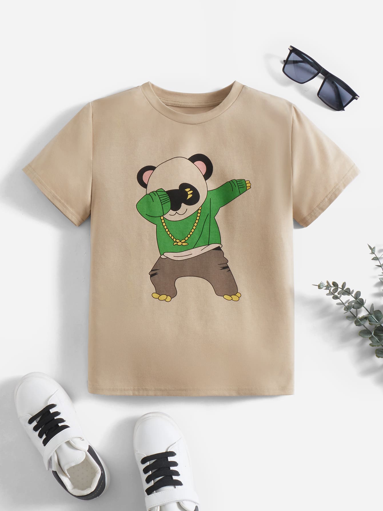 SHEIN 男孩卡通圖案T恤