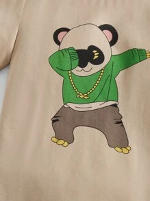 SHEIN 男孩卡通圖案T恤