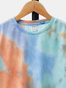 SHEIN Tops con trai Cà vạt nhuộm Giải trí - Nhiều màu - Xem 4