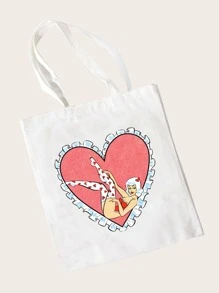 HanButVintage Figure Print Shopper Bag - White - View 1