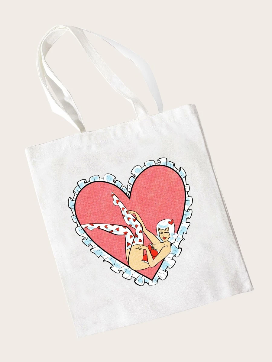 HanButVintage Figure Print Shopper Bag - White - View 1